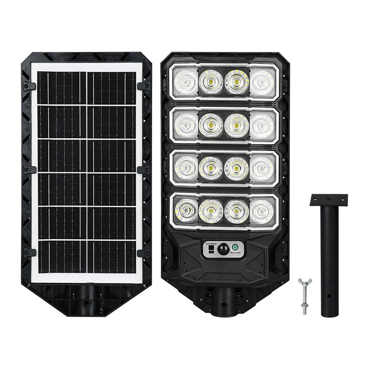 Lampa solara de exterior, 1 lampa, senzor de miscare, impermeabila, 6-8 ore incarcare, lumina puternica