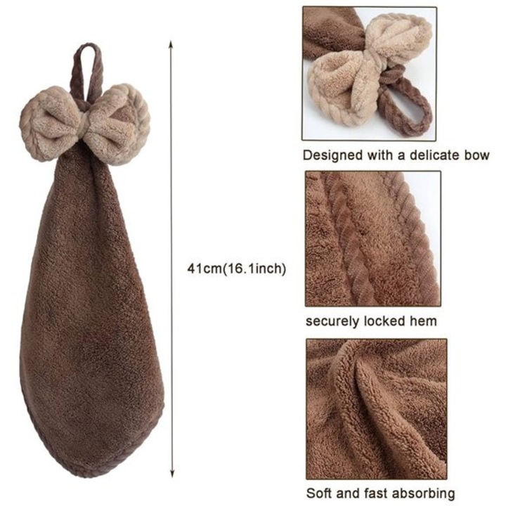 Set prosoape moi, coral fleece, 30x30cm, 3 piese, multicolor