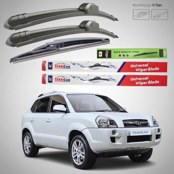 Stergatoare Hyundai Tucson (2004–2010) Flat, Set Complet – TeamCar®