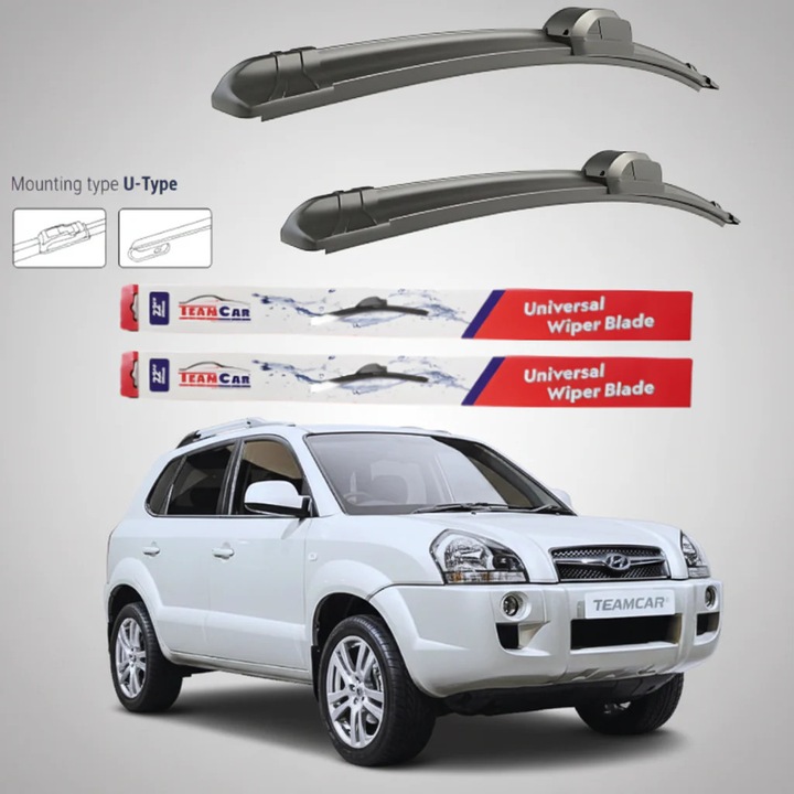 Stergatoare Hyundai Tucson (2004–2010) Flat, Set fata – TeamCar®