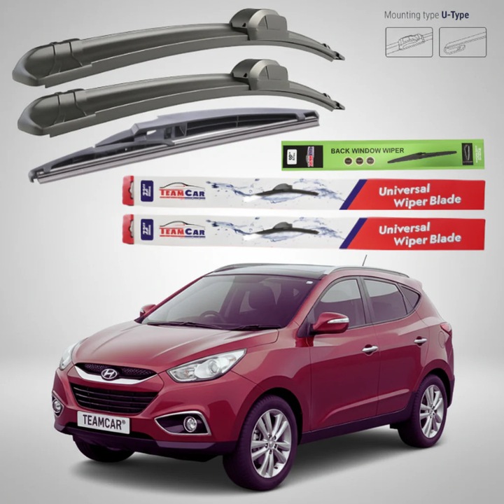 Stergatoare Hyundai ix35 (2009–2015) Flat, Set Complet – TeamCar®