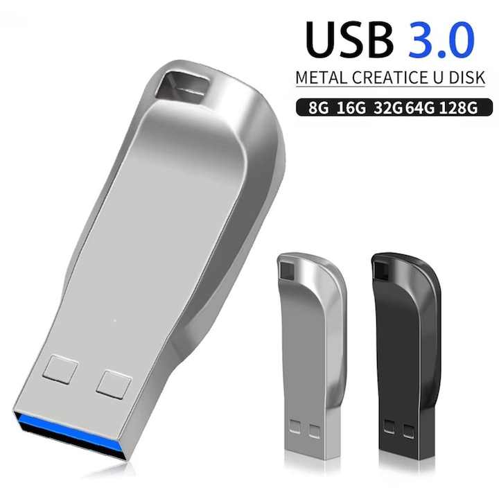Memorie USB 128GB, USB 3.0, viteza mare de transfer, compacta, multicolor