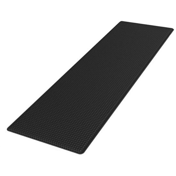 Covoare, Mata de bucatarie, 150x45cm, Negru, din piele PU, antiderapant, lavabil
