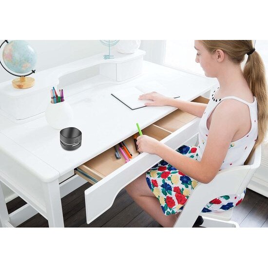 Aspirator desktop mini, design compact, alimentare cu baterii, putere de aspirare 450 Pa, 7.9x7.9x6 cm, negru