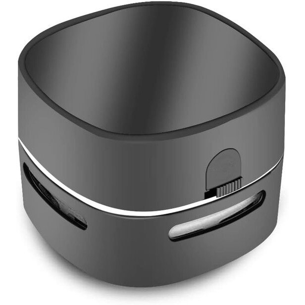 Aspirator desktop mini, design compact, alimentare cu baterii, putere de aspirare 450 Pa, 7.9x7.9x6 cm, negru
