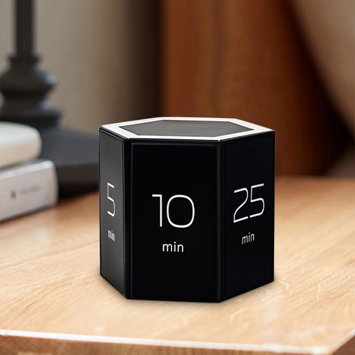 Timer Rotativ Multifunctional, Ustensile de Masurat de Bucatarie, Design Hexagonal, Display Vizibil, 10x10x10cm