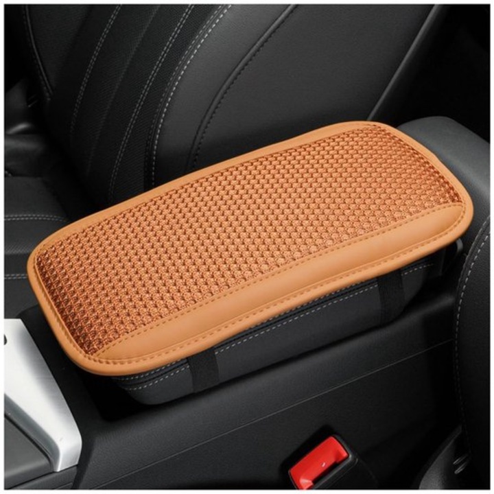 Cotiere auto, pad din piele, 31.5x18.5x2cm, multicolor, set