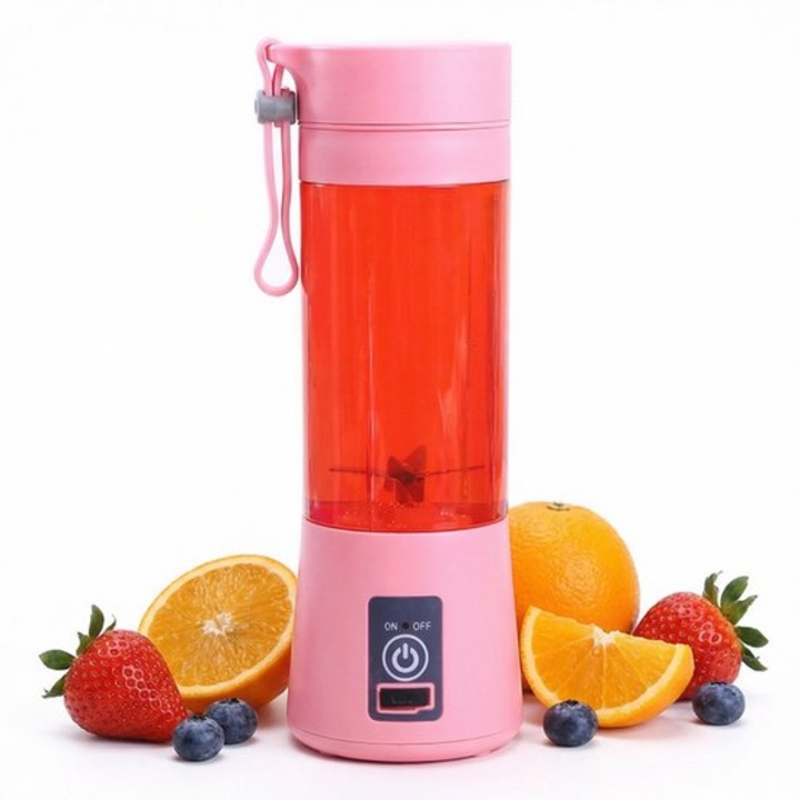 Blender portabil, 6 lame din otel inoxidabil, capacitate 350ml, verde