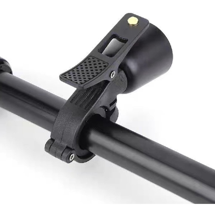 Sonerie bicicleta, 22.2 mm, sunet puternic si clar, dimensiuni 94x36x15 mm, neagra