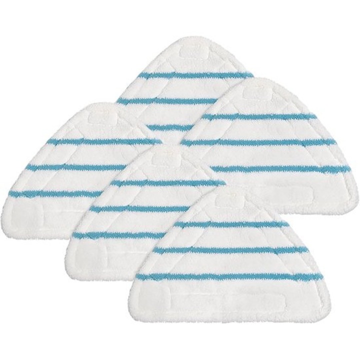 Set 5 pad-uri de inlocuire pentru mopuri cu aburi, lavabile, absorbante, compatibile cu mopuri triunghiulare