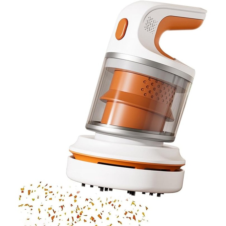 Aspirator mini desktop, tip-C, fara fir, cu duza plata si perie, multicolor, 60 minute autonomie