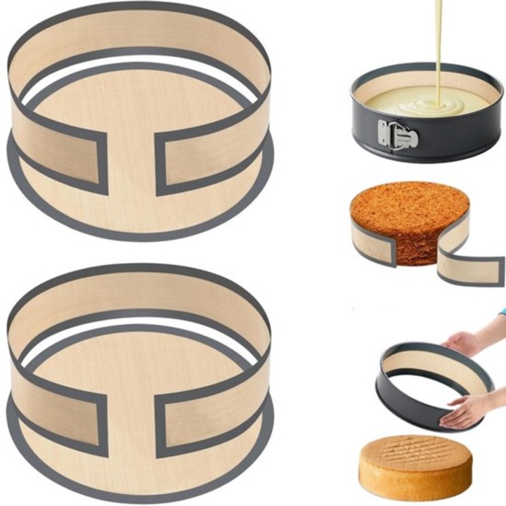 Set 2 Tavi Copt din Silicon, 23cm, Antiderapante, Reutilizabile, Gri