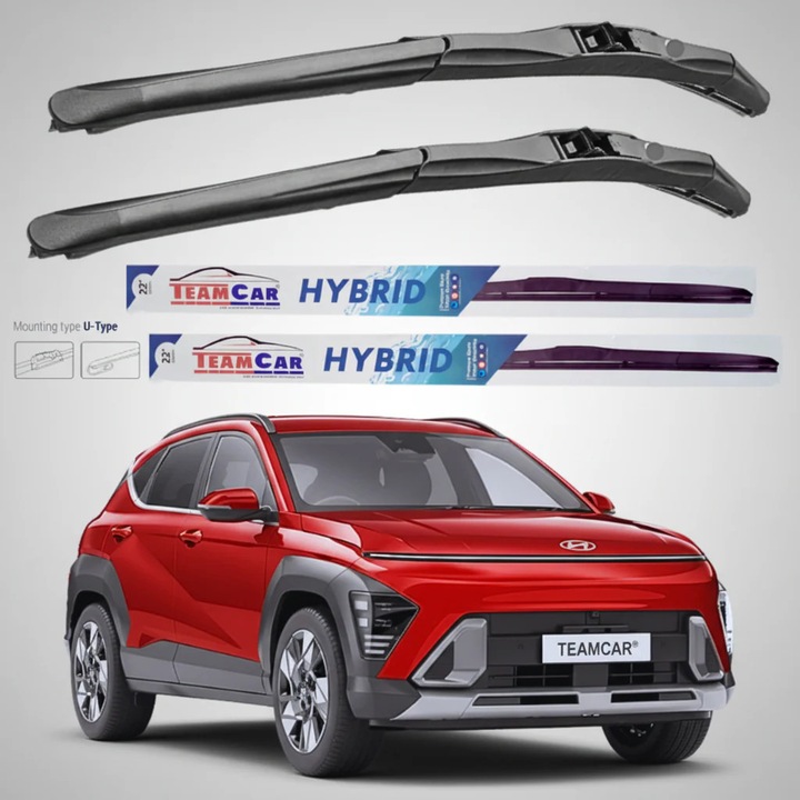 Stergatoare Hyundai Kona (2023–2026) Hibrid, Set Fata – TeamCar®