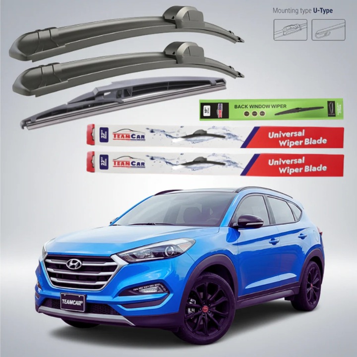 Stergatoare Hyundai Tucson III (TL) (2015–2018) Flat, Set Complet – TeamCar®