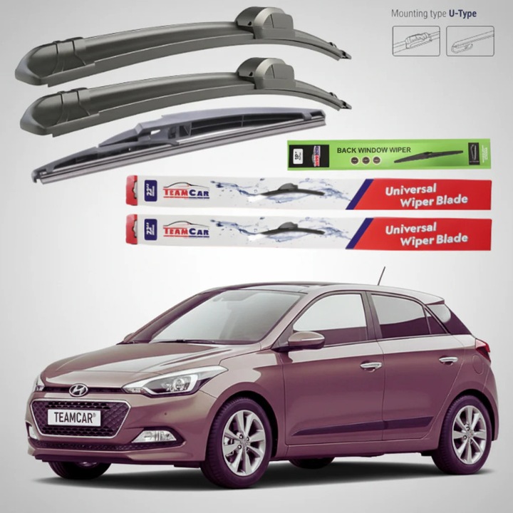 Stergatoare Hyundai i20 GB (2014–2018) Flat, Set Complet – TeamCar®