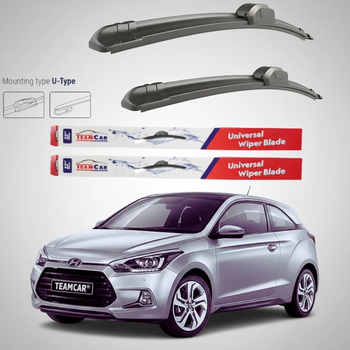 Stergatoare Hyundai i20 Coupe (2015–2018) Flat, Set fata – TeamCar®