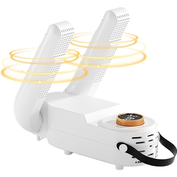 Uscator de incaltaminte electric, alb, cu functie de deodorizare si timer, pentru toate tipurile de incaltaminte