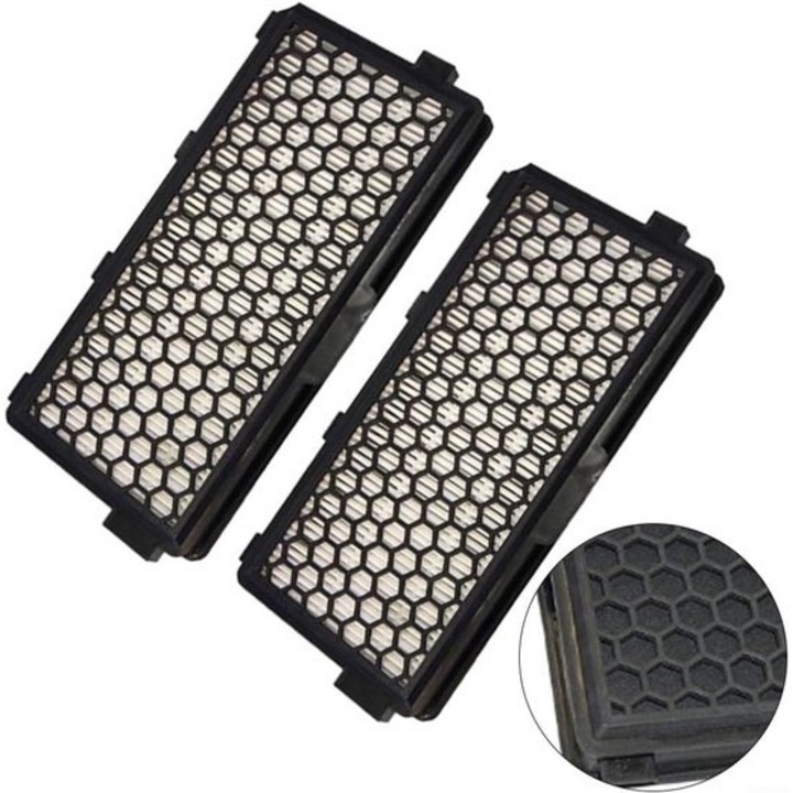 Filtre pentru aspiratoare Miele Classic Compact C1 Complete C2/C3 - Set de doua piese - 18.5x8.5x2.8cm