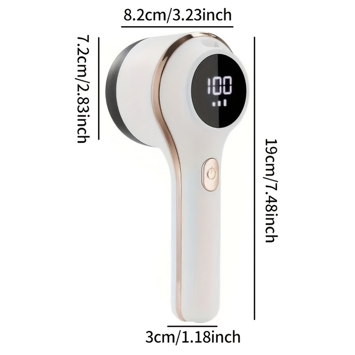 Aparat electric pentru indepartarea scamelor, 3 setari, portabil USB, material aliaj, reincarcabil