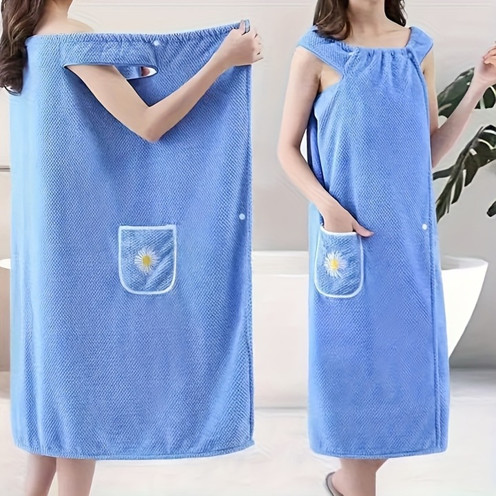 Prosoape wrap extra-lungi, model floral, uscare rapida, set de 2, multicolor