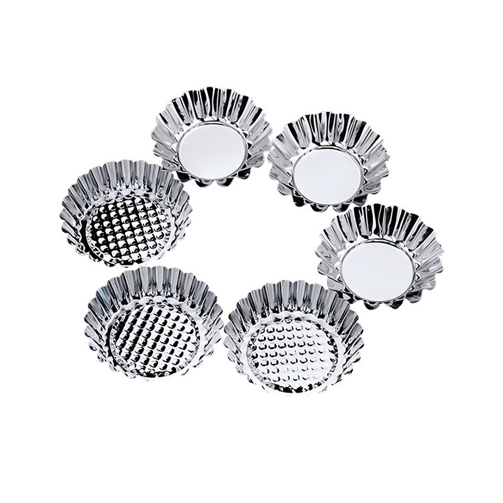 Set 6 forme prajituri din otel inoxidabil, diverse forme, rezistente la temperaturi ridicate, usor de curatat