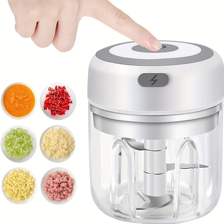 Blender portabil, 380 ml, 6 lame din otel inoxidabil, verde, reincarcabil