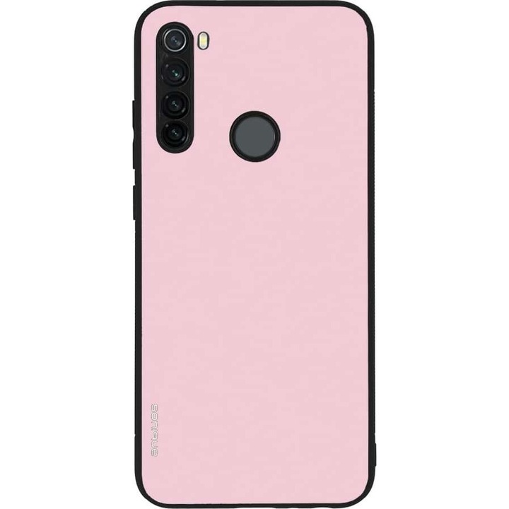 Husa telefon Sonique ColorBloc Series, roz deschis, pentru Xiaomi Redmi Note 8T, silicon, design modern, protectie antisocuri