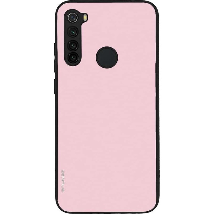 Husa telefon Sonique ColorBloc Series, roz, pentru Xiaomi Redmi Note 8 / Redmi Note 8 2021, silicon, design modern, protectie antisoc