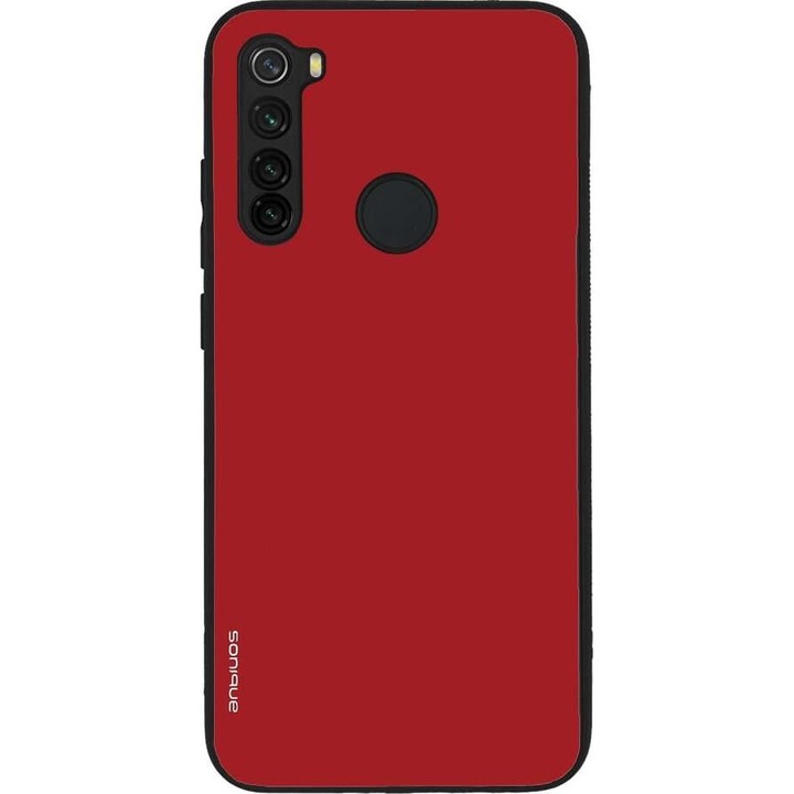 Husa telefon Sonique ColorBloc Series, rosie, pentru Xiaomi Redmi Note 8 / Redmi Note 8 2021, silicon, design modern, protectie antisoc