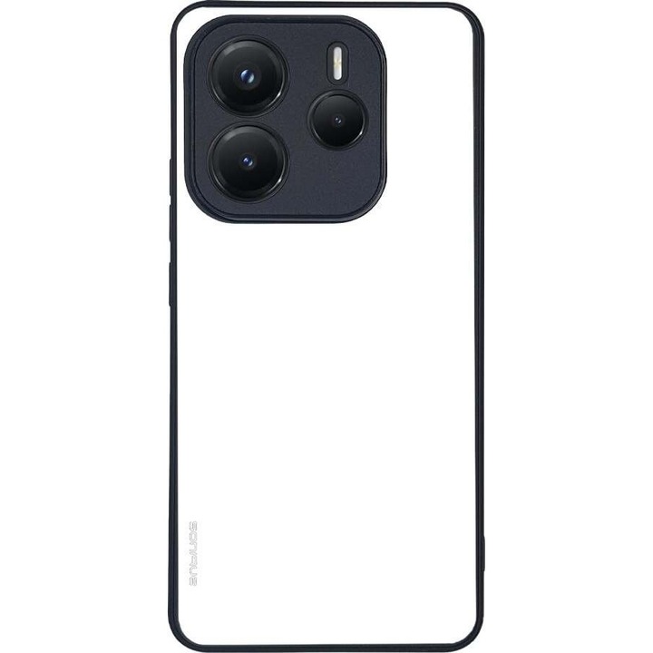 Husa telefon Sonique ColorBloc Series, pentru Xiaomi Redmi Note 14 5G, alb, silicon, design modern