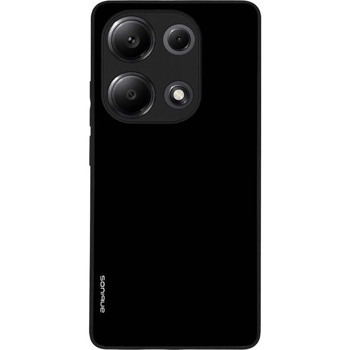 Husa telefon Sonique ColorBloc Series, pentru Xiaomi Redmi Note 13 Pro 4G / Poco M6 Pro 4G / Redmi Note 14S, silicon, antisoc, neagra