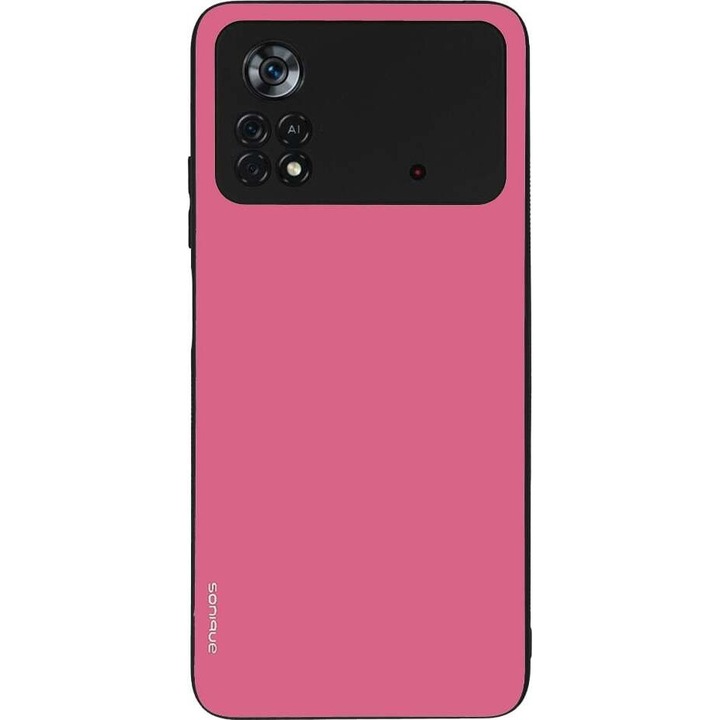 Husa telefon Sonique ColorBloc Series, roz, pentru Xiaomi Poco X4 Pro 5G, silicon, design modern