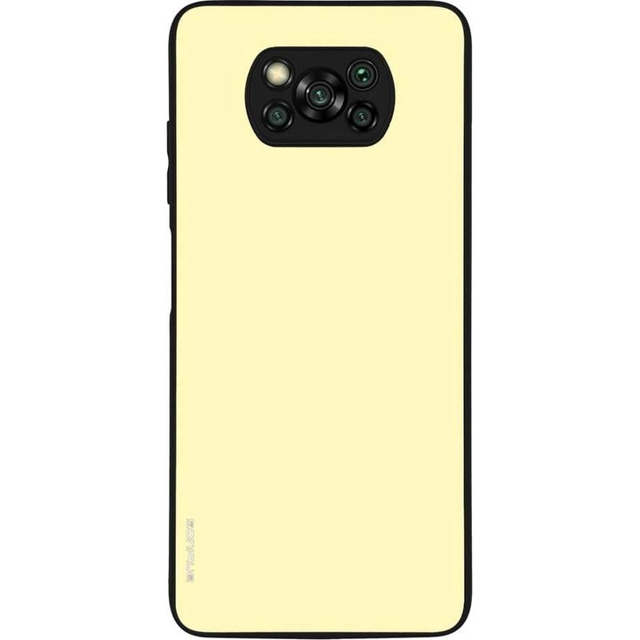 Husa telefon Sonique ColorBloc Series, galben, pentru Xiaomi Poco X3 NFC / Poco X3 Pro, silicon, design modern