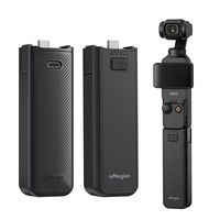 aMagisn Maner cu Baterie 4500mAh pentru DJI Osmo Pocket 4/3, Grip de Alimentare cu Incarcare Rapida 10W cu Port de Montare 1/4", Incarcare Inversa 15W, Protectie Inteligenta a Bateriei, Prelungeste Timpul de Filmare cu 1,2x