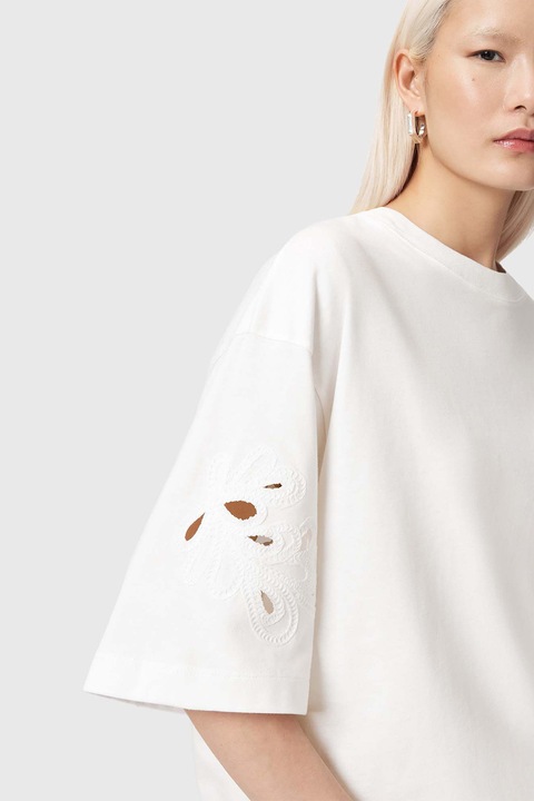 AllSaints, Lola Amelie bő fazonú pamutpóló, Fehér, M