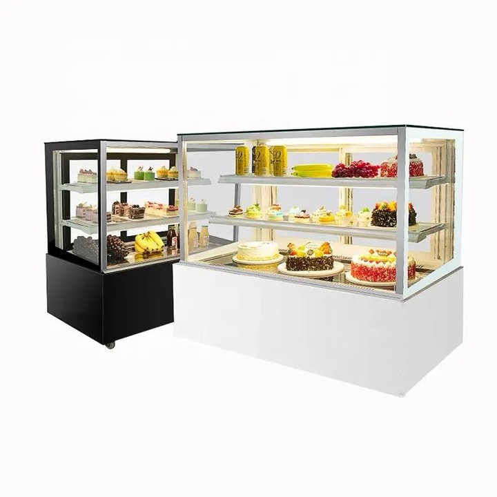 Vitrina frigorifica pentru prajituri, R290, Dezghetare automata, Led