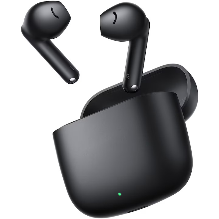 Casti Bluetooth fara fir, rezistente la transpiratie, negru grafit, incarcare 10 minute, durata de viata 3 ore