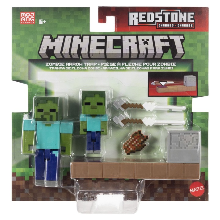 Figurina Minecraft Redstone Charged - Capcana cu sageti pentru zombi
