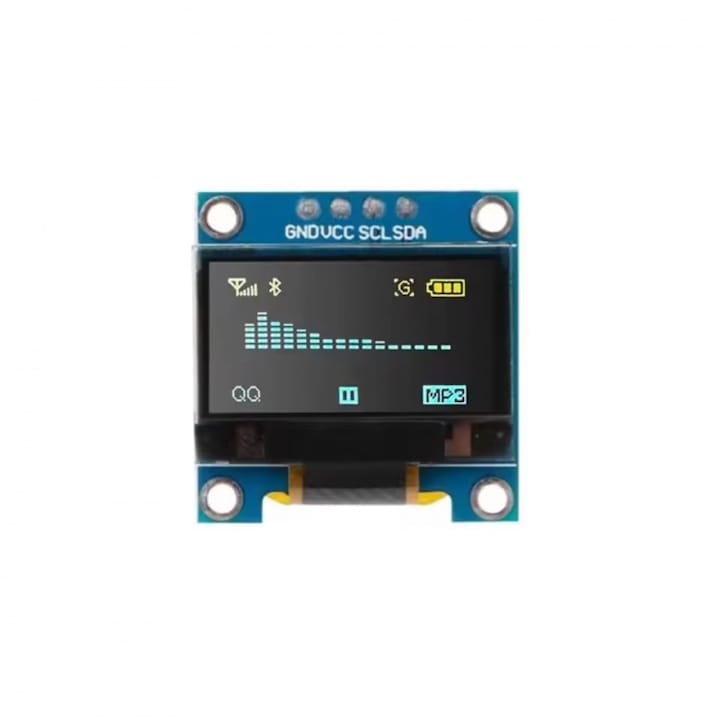 OLED дисплей модул 0,96 инча 128x64 за Arduino, жълто-син, I2C
