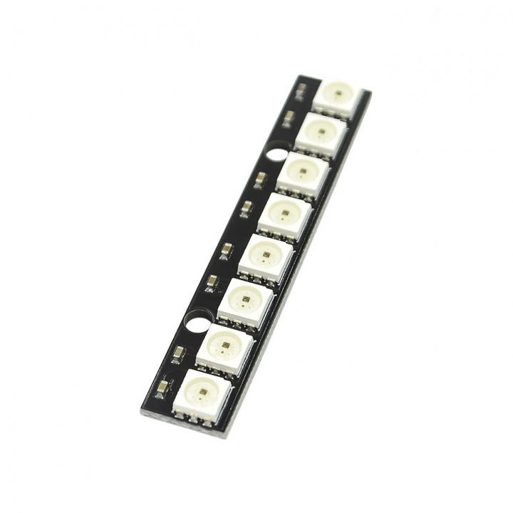 Modul meghajtó LED RGB WS2812 5050, 8 szín, 256 fényerő szint, többszínű