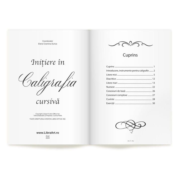 Caiet A4 - Initiere in caligrafia cursiva, Galben