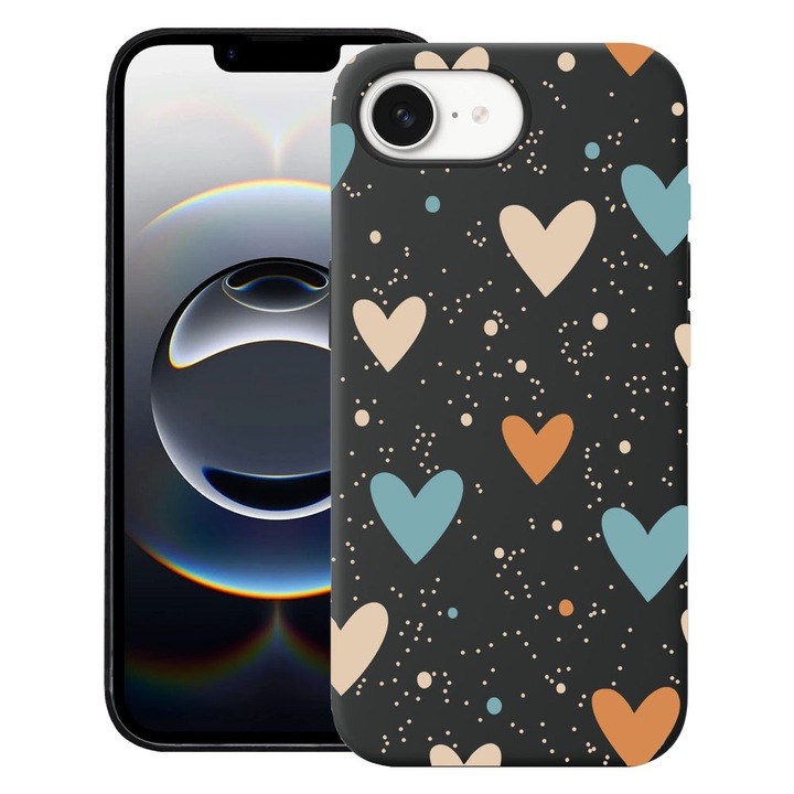 BestCase® Husa TPU Ultra Slim Compatibila cu Apple iPhone 16e / iPhone 17e, Cute Love Pattern, 1992024 B 2090