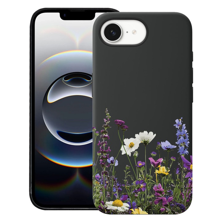 BestCase® Husa TPU Ultra Slim Compatibila cu Apple iPhone 16e / iPhone 17e, Floral - Wildflowers, 1992024 B 2040