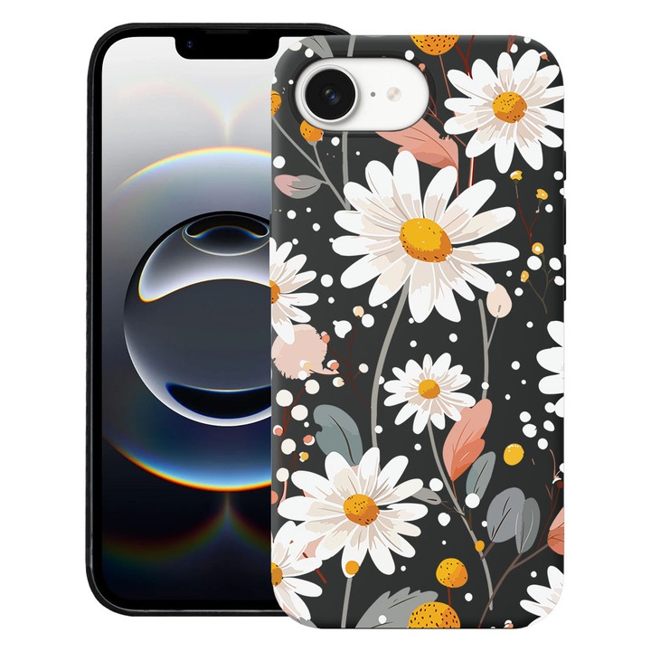 BestCase® Husa TPU Ultra Slim Compatibila cu Apple iPhone 16e / iPhone 17e, Floral - Daisy, 1992024 B 2028