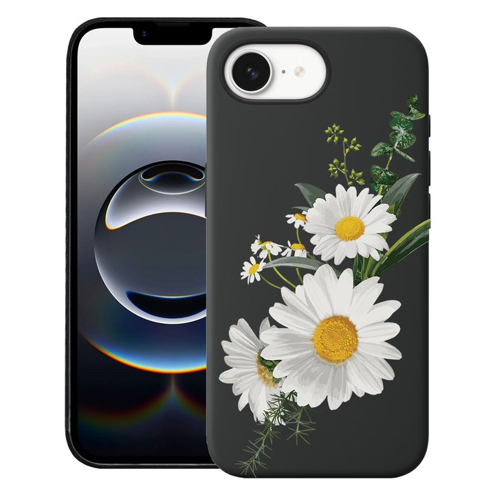 BestCase® Husa TPU Ultra Slim Compatibila cu Apple iPhone 16e / iPhone 17e, Floral - Minimalist Daisy, 1992024 B 2029