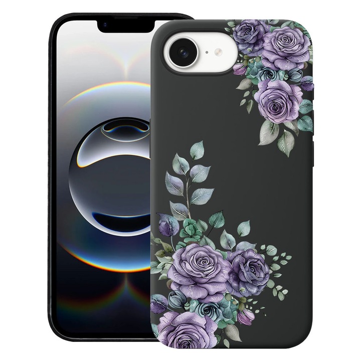 BestCase® Husa TPU Ultra Slim Compatibila cu Apple iPhone 16e / iPhone 17e, Floral - Pastel Rose Bloom, 1992024 B 2033