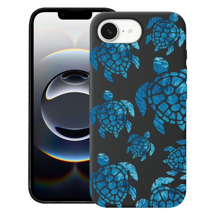 BestCase® Husa TPU Ultra Slim Compatibila cu Apple iPhone 16e / iPhone 17e, Summer Turtles, 1992024 B 2024