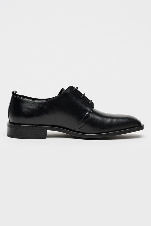CALVIN KLEIN, Кожени обувки Derby, Черен