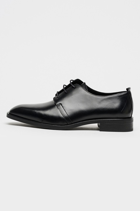 CALVIN KLEIN, Кожени обувки Derby, Черен