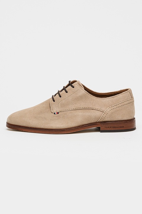 Tommy Hilfiger, Велурени обувки Derby, Бежов